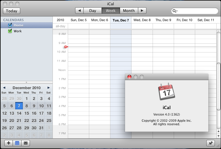 iCal 4.0 : About iCal