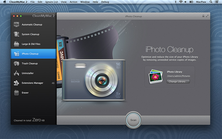 CleanMyMac 2.0 : iPhoto Cleanup