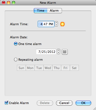 Alarm Clock 2.4 : New alarm