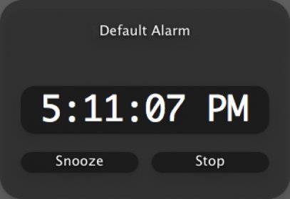 Sample alarm output