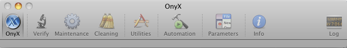 OnyX 2.1 : Main window