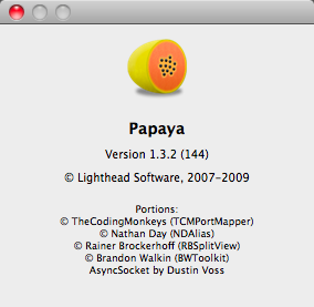 Papaya 1.3 : Program version