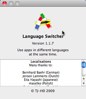 Language Switcher 1.1 : About Window