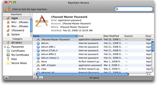 KeyChain Access