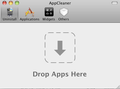 AppCleaner 1.2 : Main window