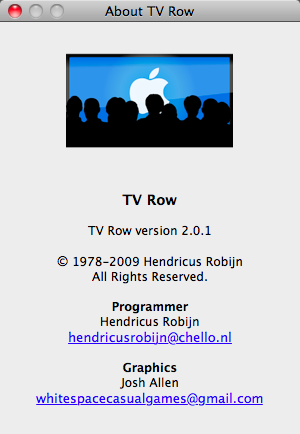 TV Row 2.0 : Program version