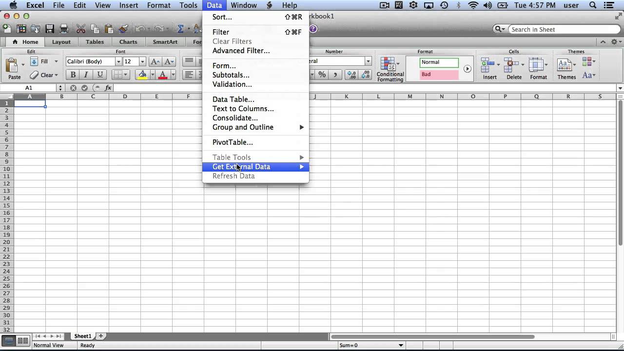 Microsoft Excel 16.61 : 1