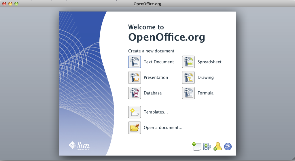 OpenOffice.org 3.2 : Main window