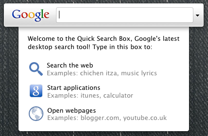Quick Search Box 2.0 : Main Window + Instructions