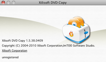 Xilisoft DVD Copy 1.5 : About window