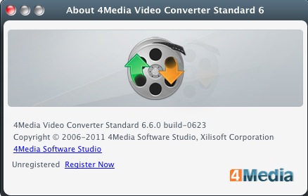 4Media Video Converter Standard 6.6 : About window