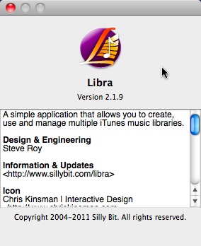 Libra 2.1 : About Window