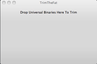 TrimTheFat 0.7 : User Interface