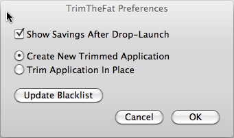 TrimTheFat 0.7 : Preferences