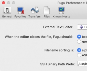 File Editing Preferences 