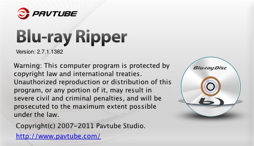Pavtube Blu-Ray Ripper 2.7 : About window