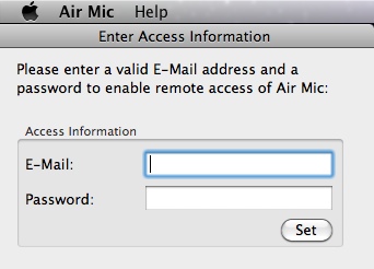 Air Mic 1.1 : Main window