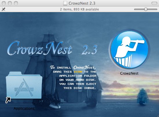 CrowzNest 2.3 : Main window
