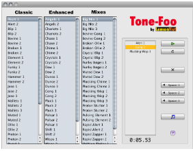 Tone-Foo 2.0 : Main interface