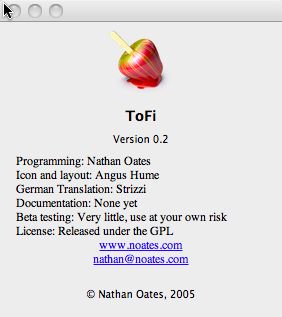 ToFi 0.2 : Main window