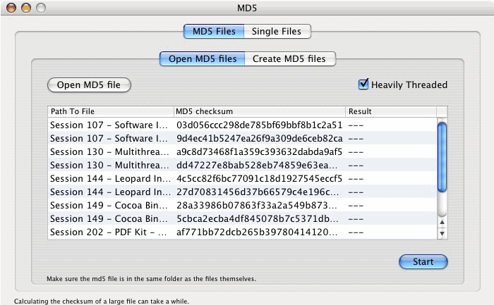 MD5 2.6 : User Interface