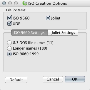 AnyToISO 3.5 : ISO Creating Options