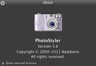 PhotoStyler 5.6 : About window