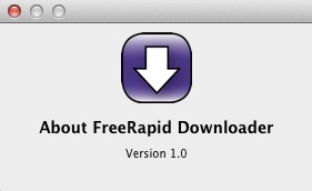 FreeRapid Downloader 1.0 : About window