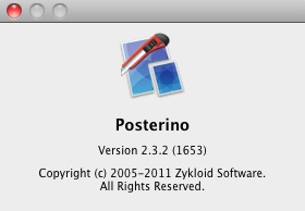Posterino 2.3 : About window