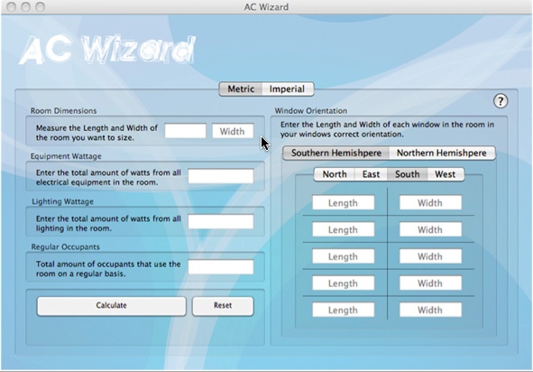 AC Wizard 1.1 : Main window