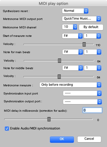 Pizzicato 3.6 : MIDI Play Options