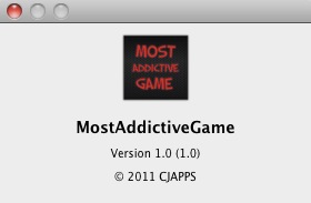 Most Addictive Game 1.0 : About window