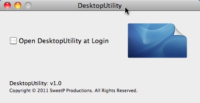 DesktopUtility 1.0 : Program Window