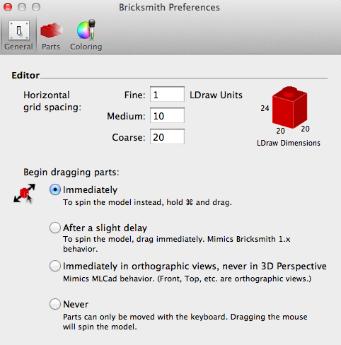 Bricksmith 2.5 : Preferences