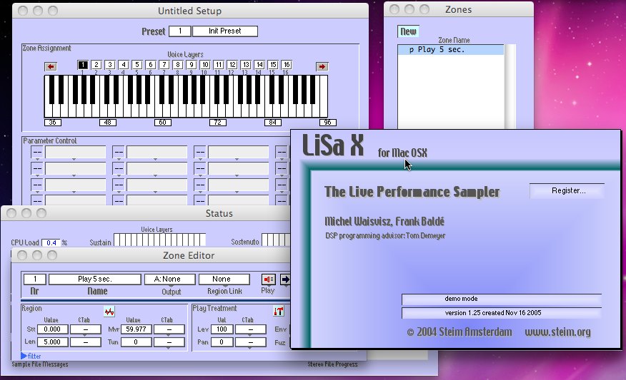 LiSa X 1.2 : Main window