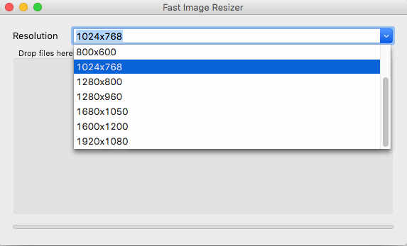 Fast Image Resizer 1.0 : Resolution Options