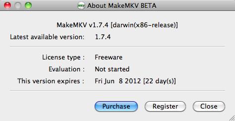 MakeMKV 1.7 beta : About