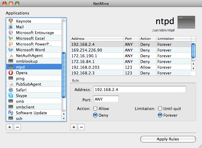 NetMine 2.1 : Main Window