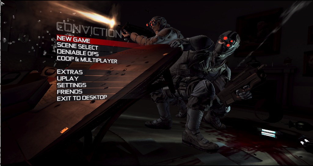 Tom Clancy's Splinter Cell Conviction® 1.0 : Main menu