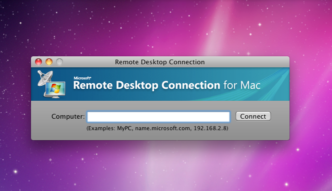 Microsoft Office 2011 : Remote Desktop Connection for Mac