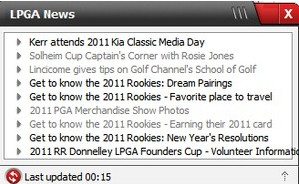 LPGA News 1.0 : Main window