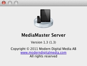 MediaMaster Server : About window