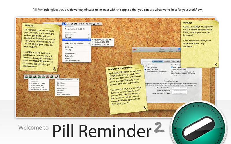 Pill Reminder 2.1 : Main window
