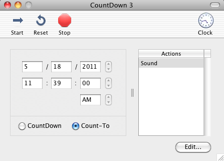 Countdown utility 1.2 : Count To (Regular Alarm Clock)