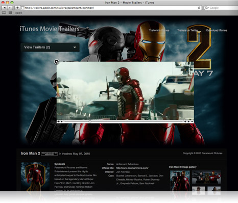 QuickTime Player 7.6 : Main window