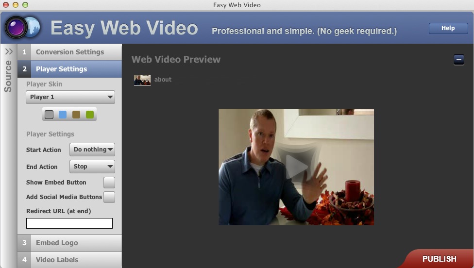 EasyWebVideo 1.0 : Player settings