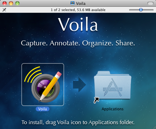 Voila: Powerful screen capture & screen recorder for Mac 3.0 : Installation