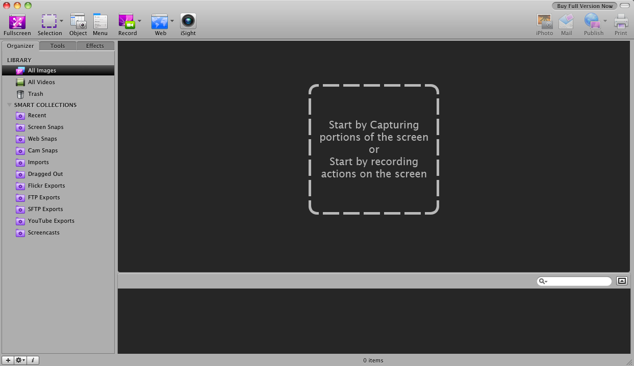 Voila: Powerful screen capture & screen recorder for Mac 3.0 : Main Window