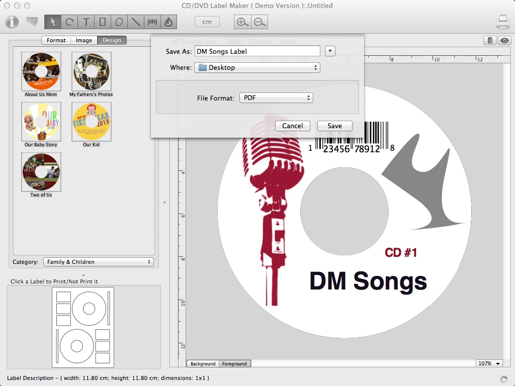 Free cd label maker software for mac os