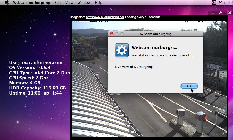 Webcam nurburgring 1.0 : Main window